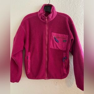 Patagonia womens pink zip up sweater